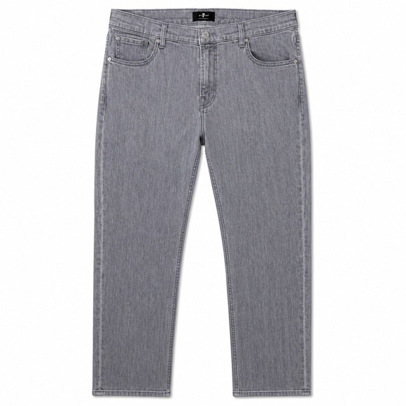 7 For All Mankind Other - 7 For All Mankind Slimmy Jeans Mens Medium 34x33 Grey Zip Fly Light Wash Denim
